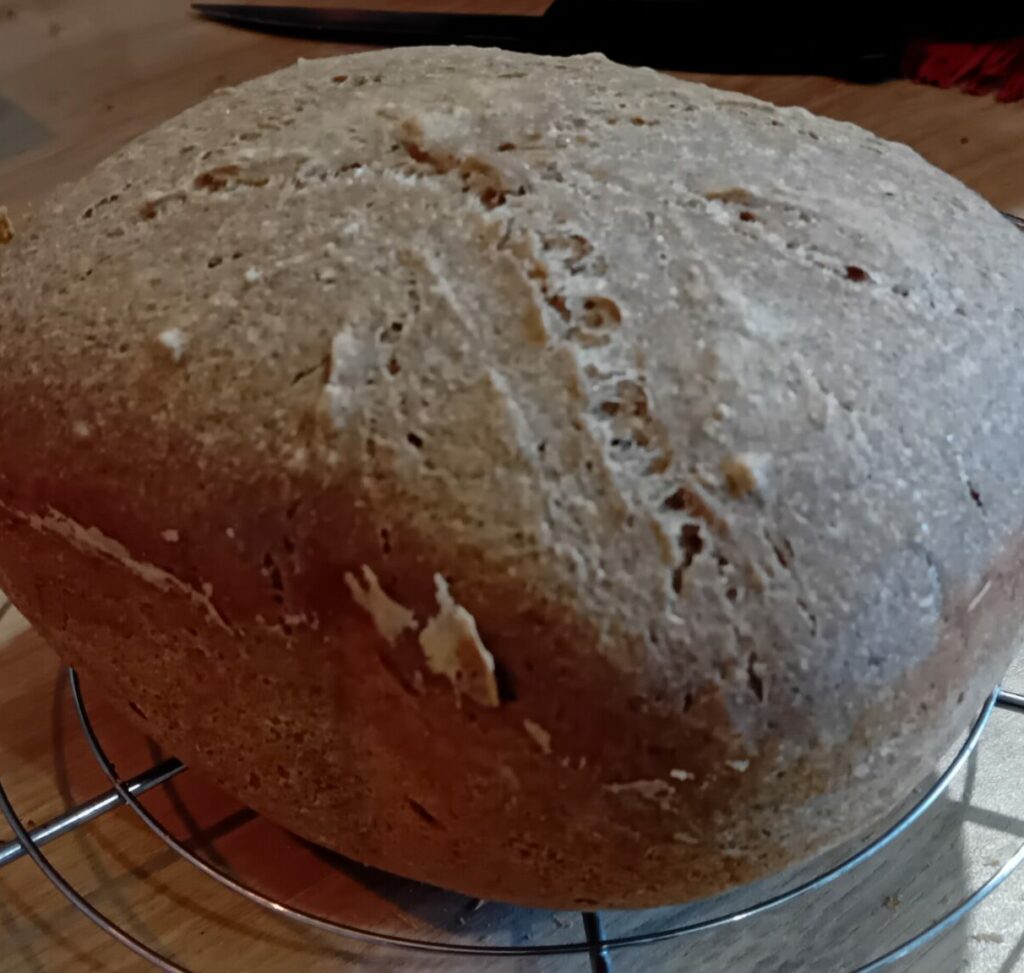Pain au sarrasin maison sans gluten après cuisson
